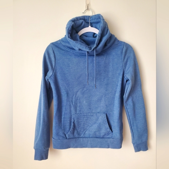 Blue cowl neck hoodie - Picture 1 of 1